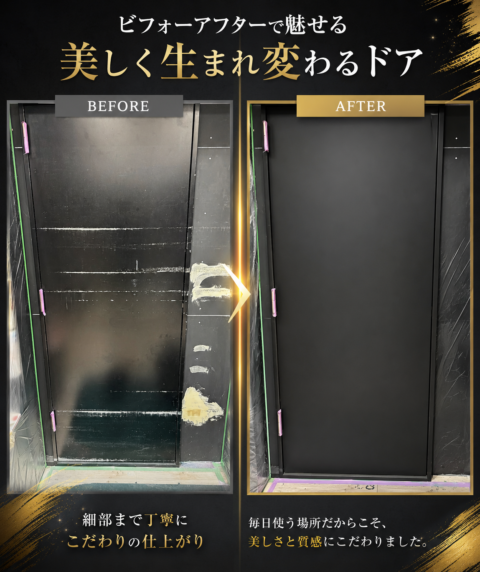店舗内の扉塗装